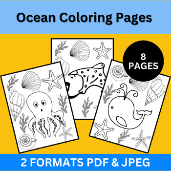 Ocean and sea coloring pages sea life coloring sheets summer activity