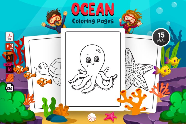 Ocean coloring pages