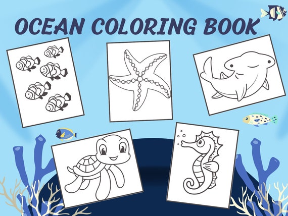 Ocean coloring book for kids