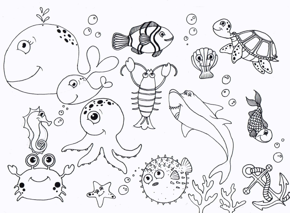 Get this ocean coloring pages for preschoolers