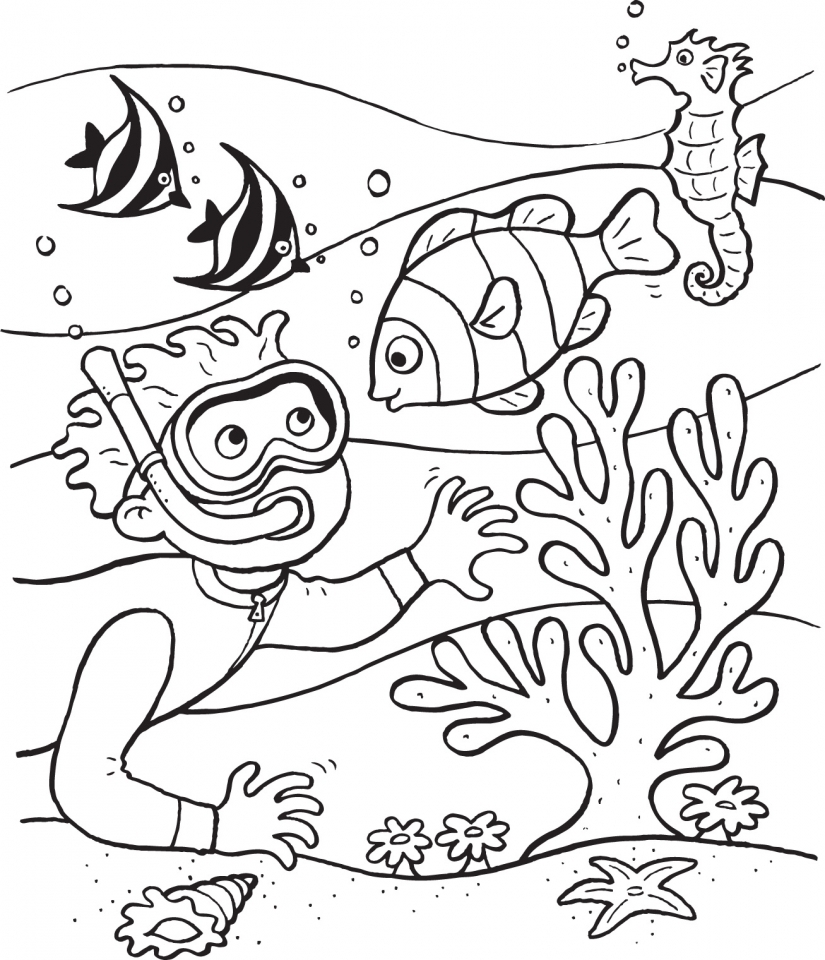 Free printable ocean coloring pages for kids