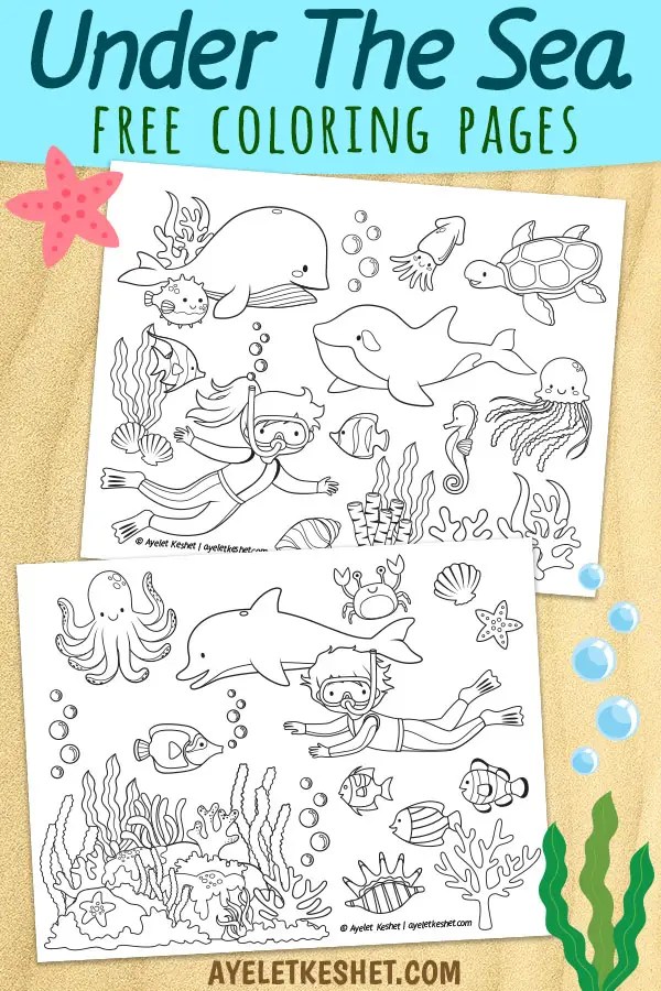 Under the sea coloring pages free printables