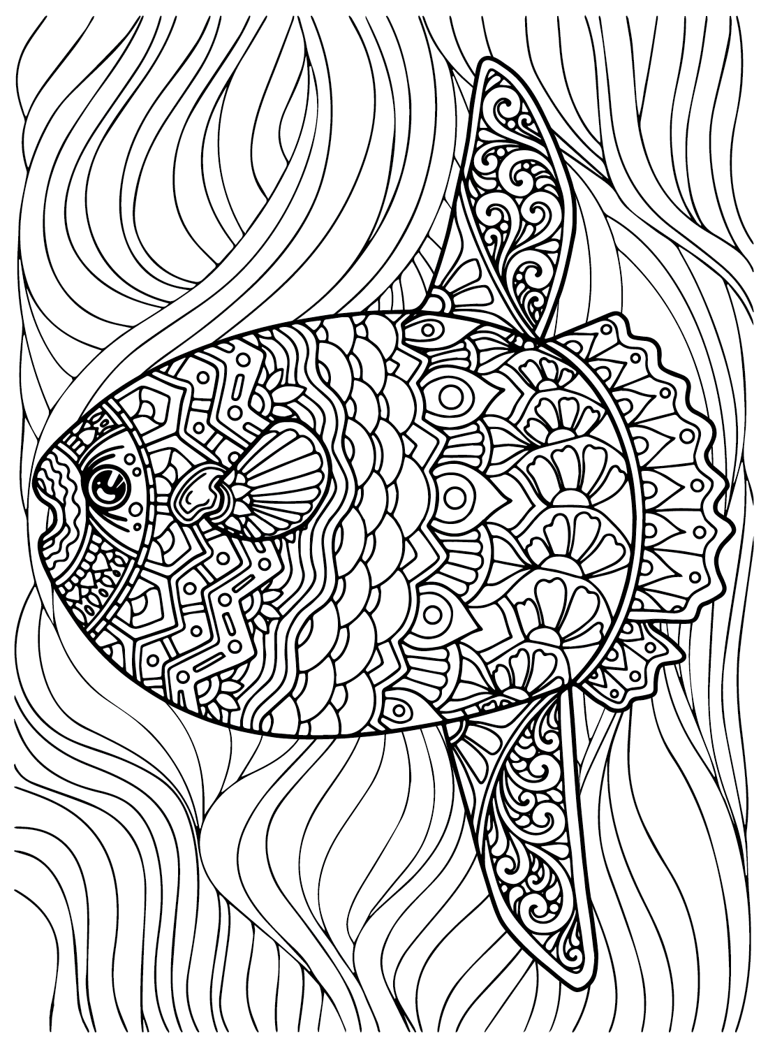 Ocean sunfish coloring pages