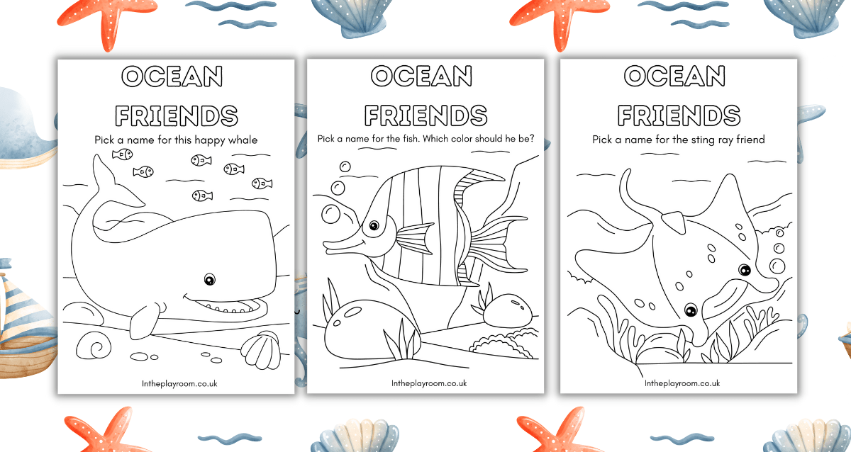 Ocean loring pages for kids