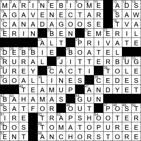 Oceanic ecosystem crossword clue archives