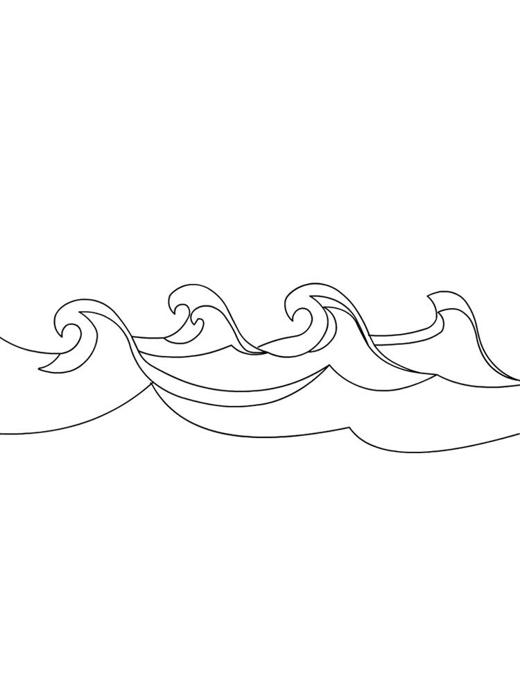 Ocean waves coloring pages ocean waves waves wave outline