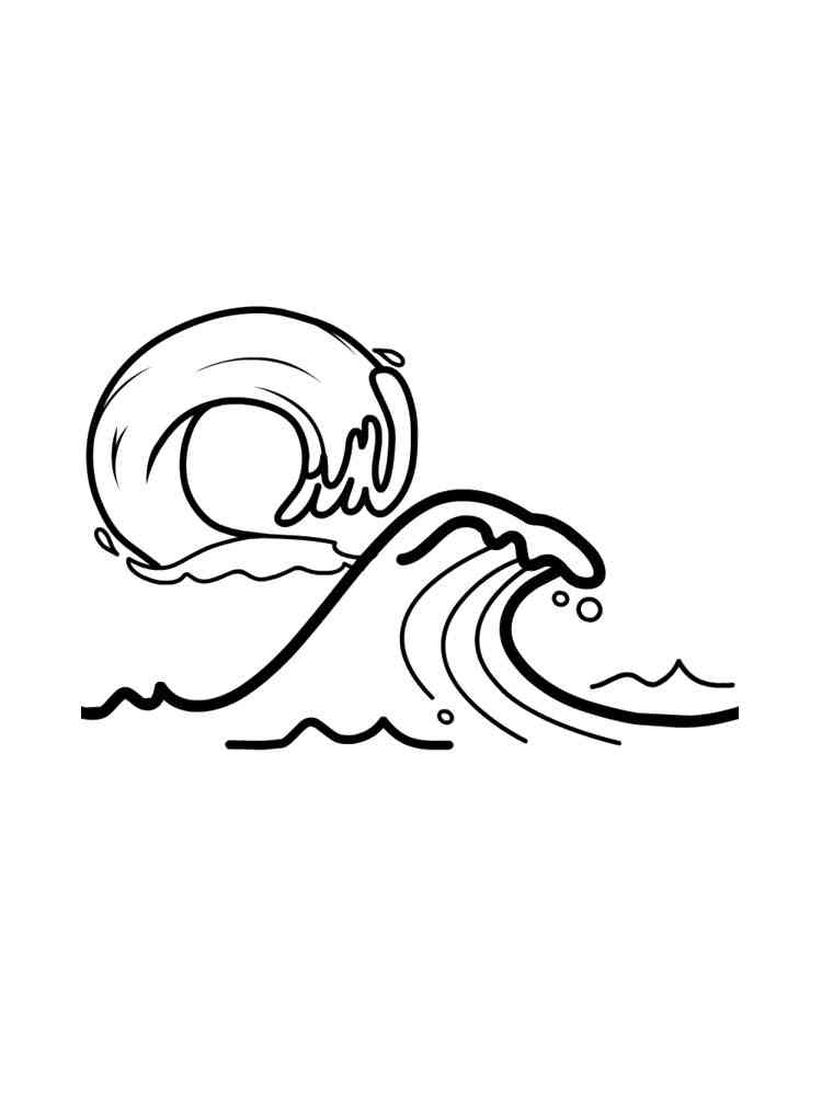Ocean waves coloring pages