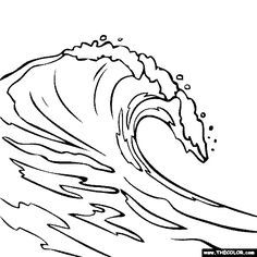 Ocean waves coloring pages for adults