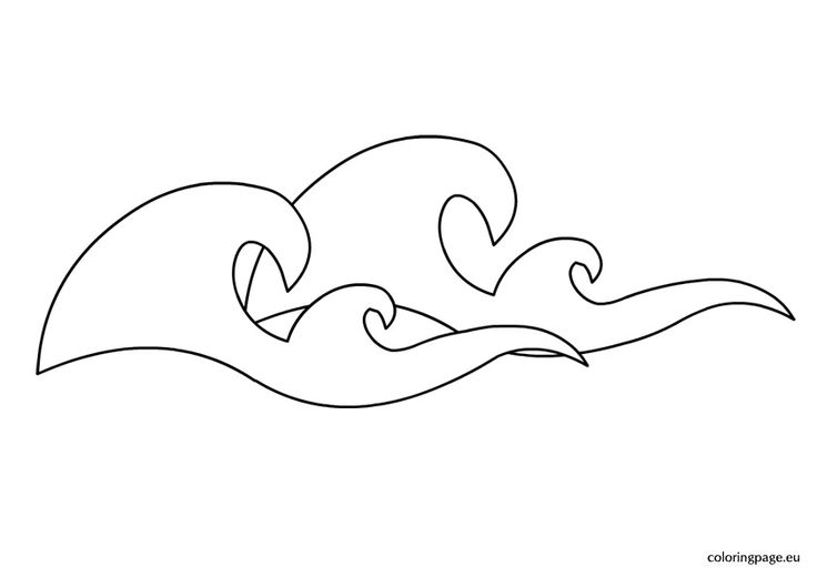 Waves coloring page coloring pages easy arts and crafts waves