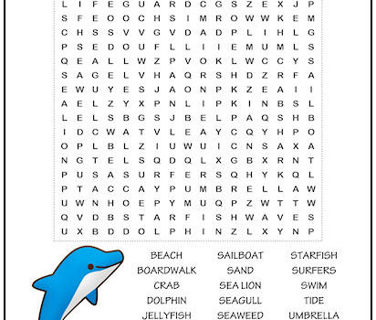 Tag ocean word search print it free