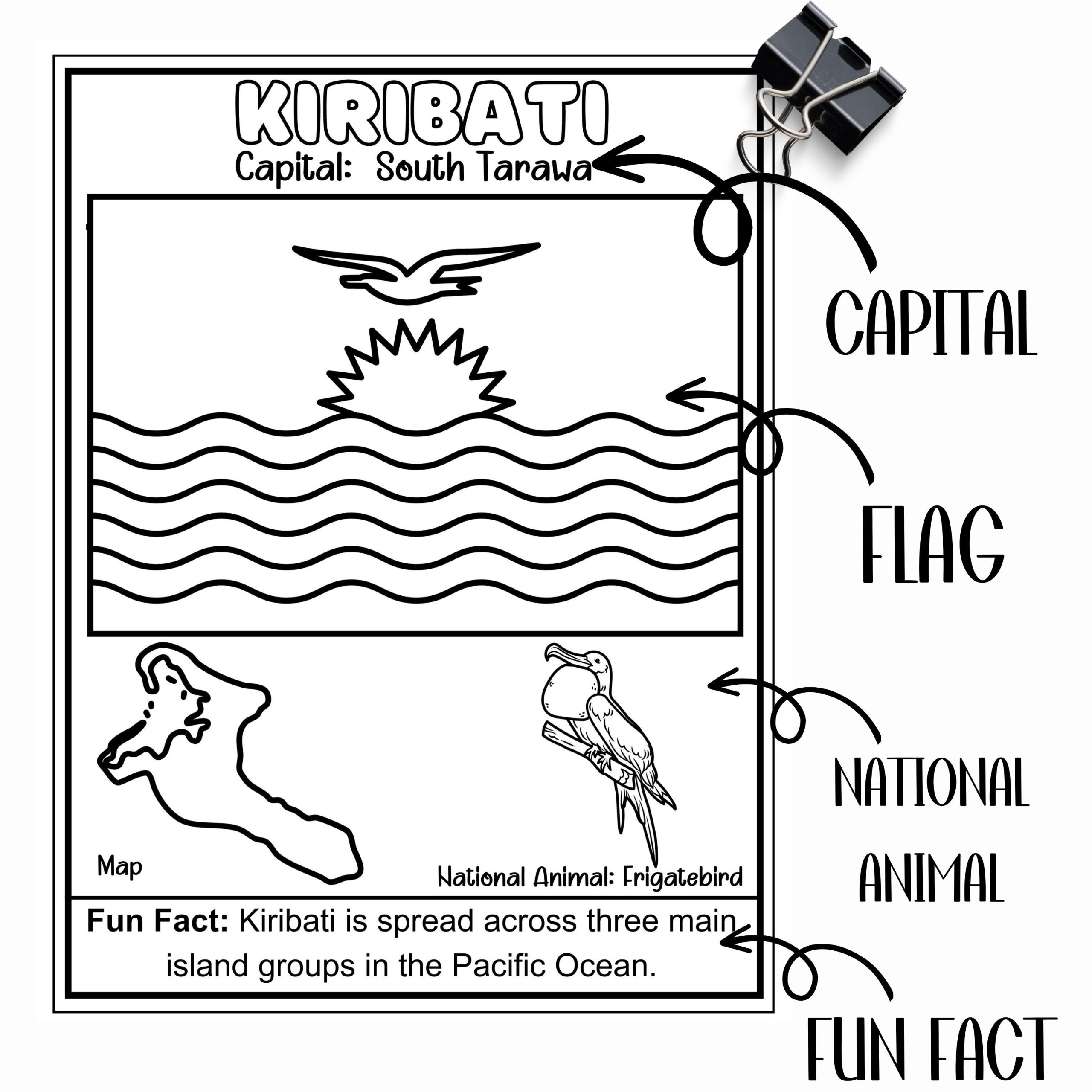 Geography of australia oceania coloring pages flags