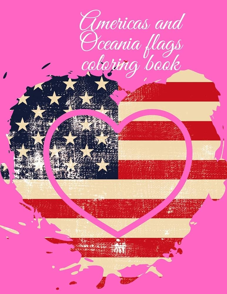 Americas and oceania flags colorg book publishg cristie books