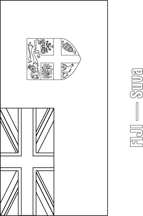 Fiji flag coloring page download free fiji flag coloring page for kids best coloring pages