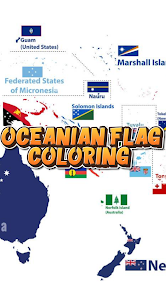 Coloring oceania flag