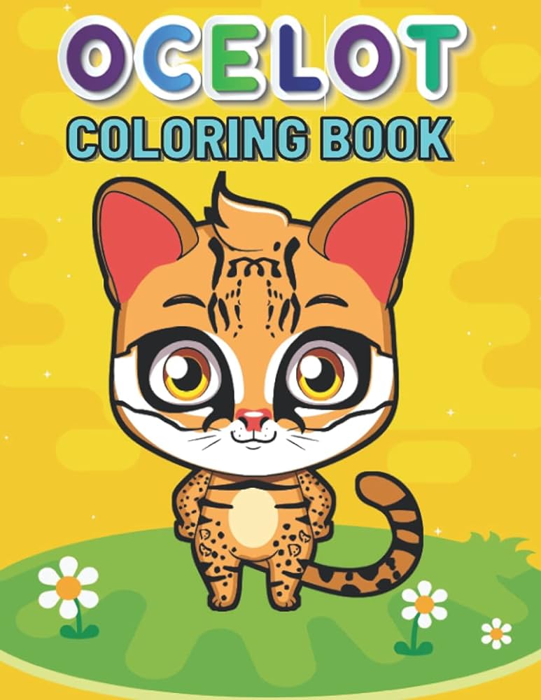 Ocelot coloring book this book has amazing ocelot and persian stress relief relaxation coloring pages mcrthy ike books