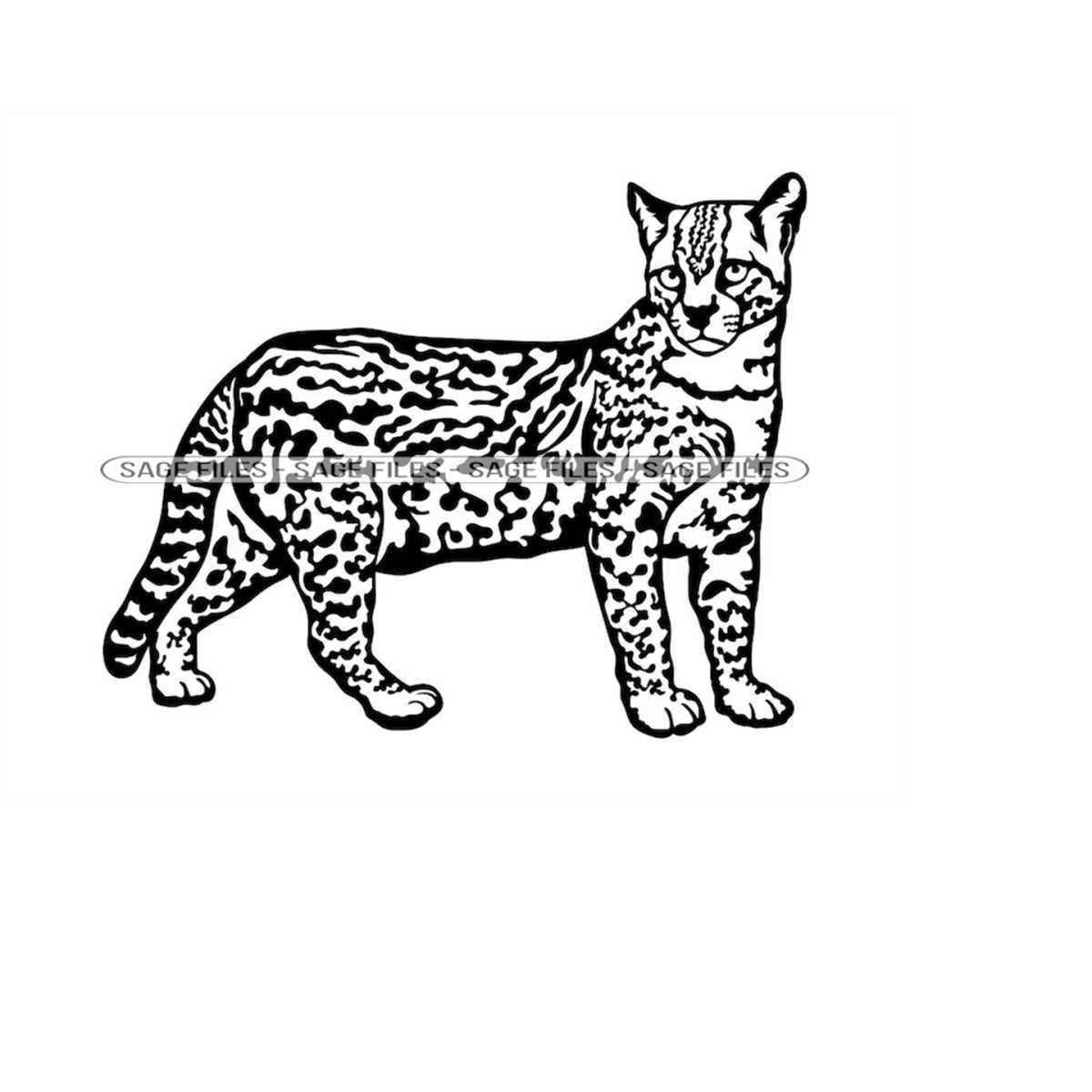 Ocelot svg ocelot clipart ocelot files for cricut ocelot