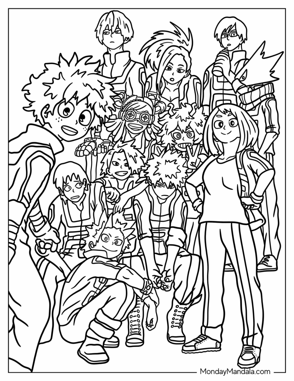 My hero academia coloring pages free pdf printables