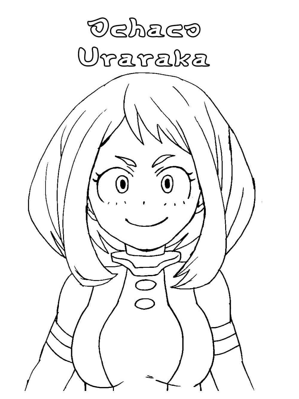 Ochako uraraka coloring pages