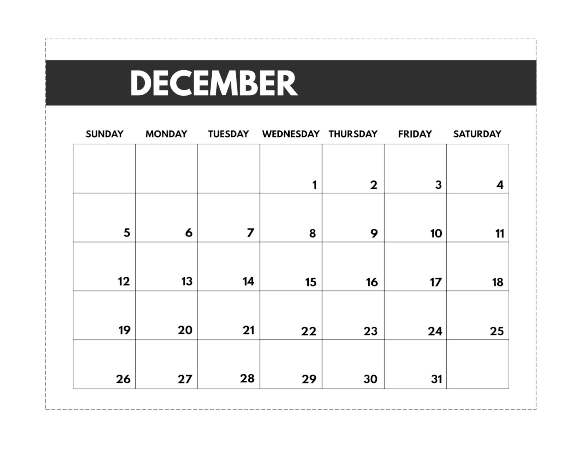 Free monthly calendar templates