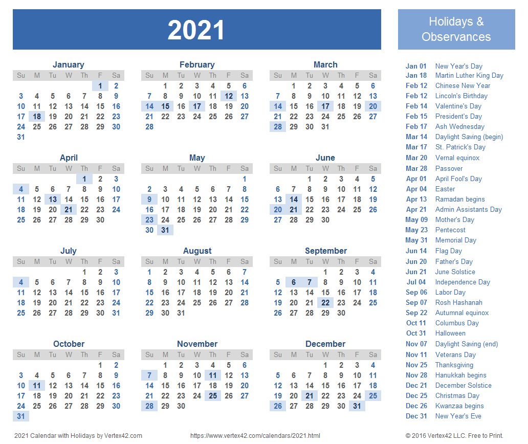 Calendar templates and images