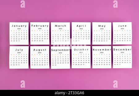 Calendar page of december on color background stock photo