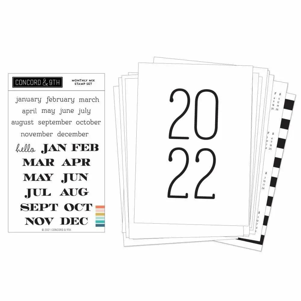 Concord th printed calendar x sheets