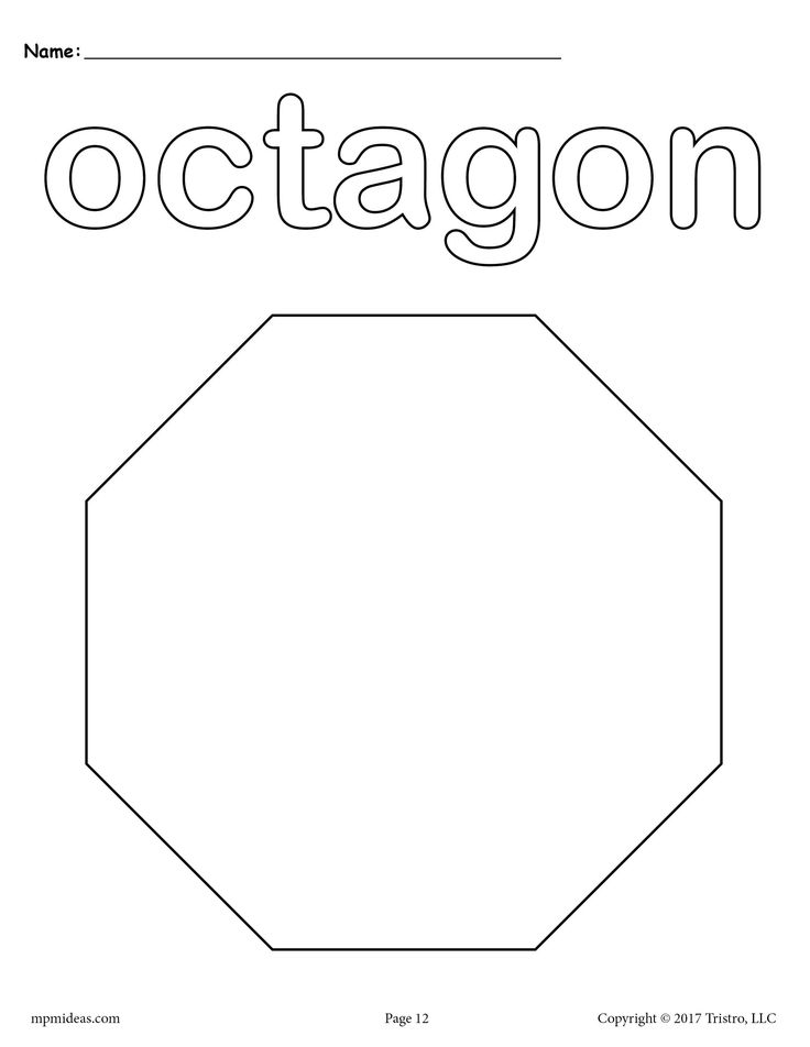 Octagon coloring page shape coloring pages preschool coloring pages shapes lessons