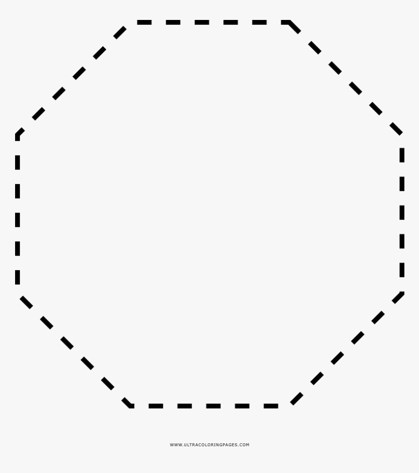 Dashed octagon coloring page