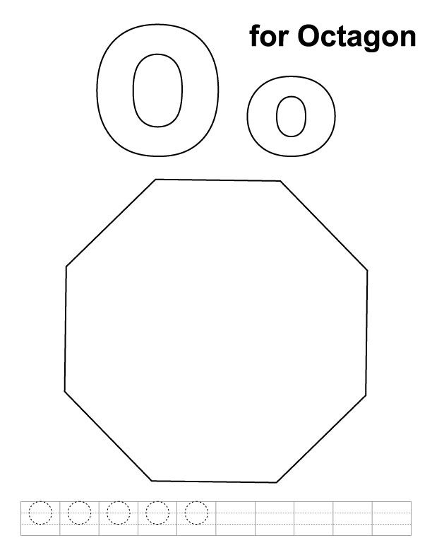 O for octagon coloring page with handwriting practice download free o for octagon coloâ kids handwriting practice alphabet coloring pages handwriting practice