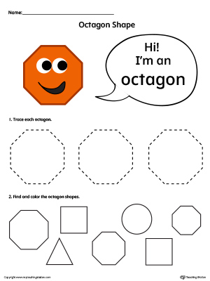 Free trace and color octagon shapes in color