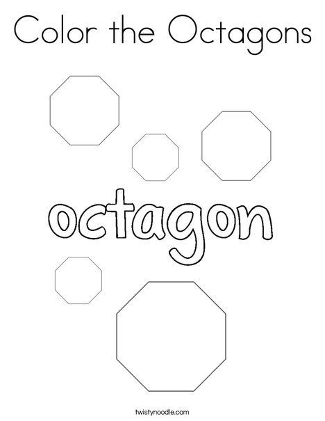 Color the octagons coloring page