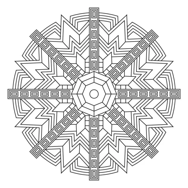 Landscape coloring pages adults coloring coloring page octagonal mandala stock vector by vectorari