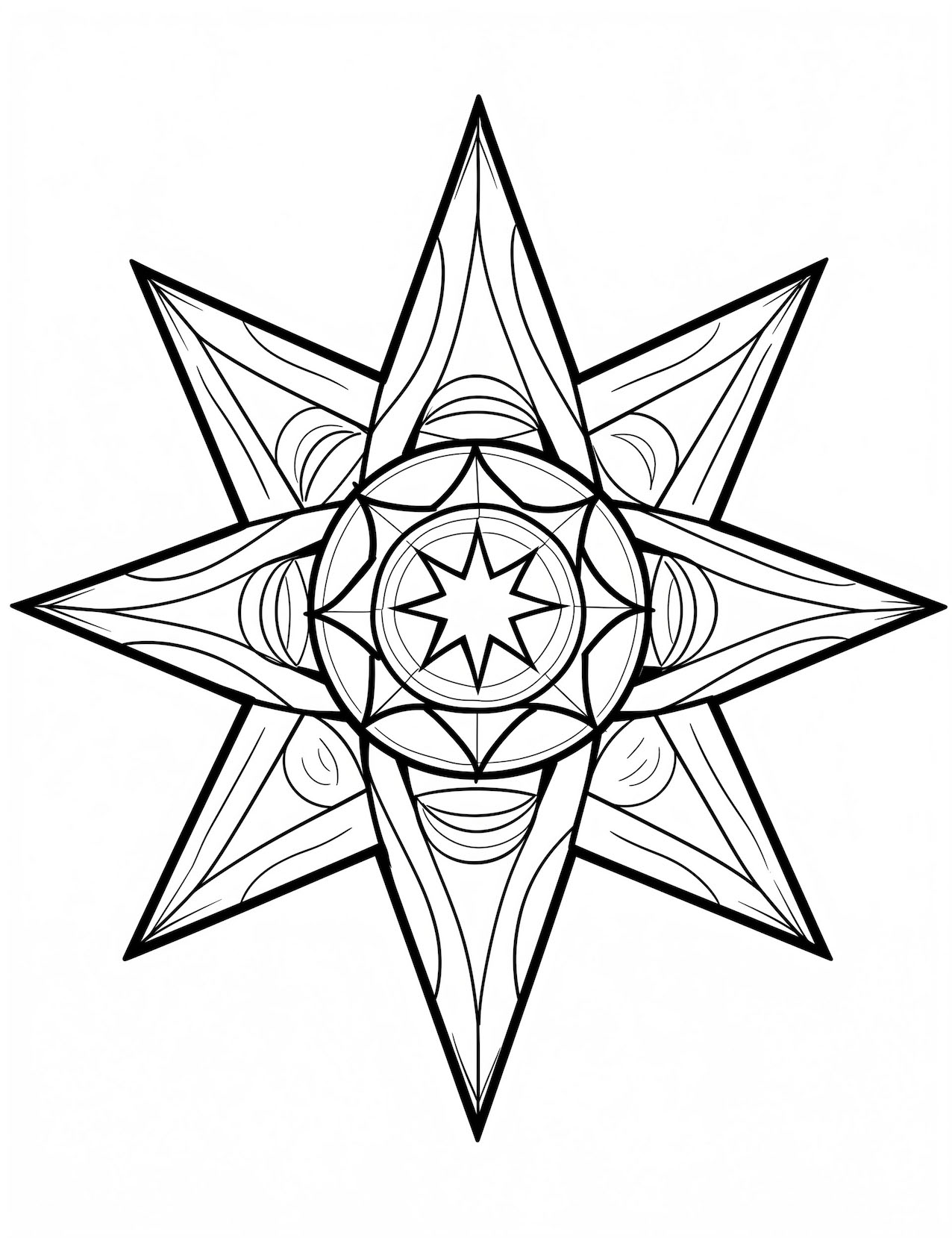 Twinkling star coloring pages for kids and adults