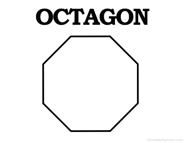 Printable octagon shape