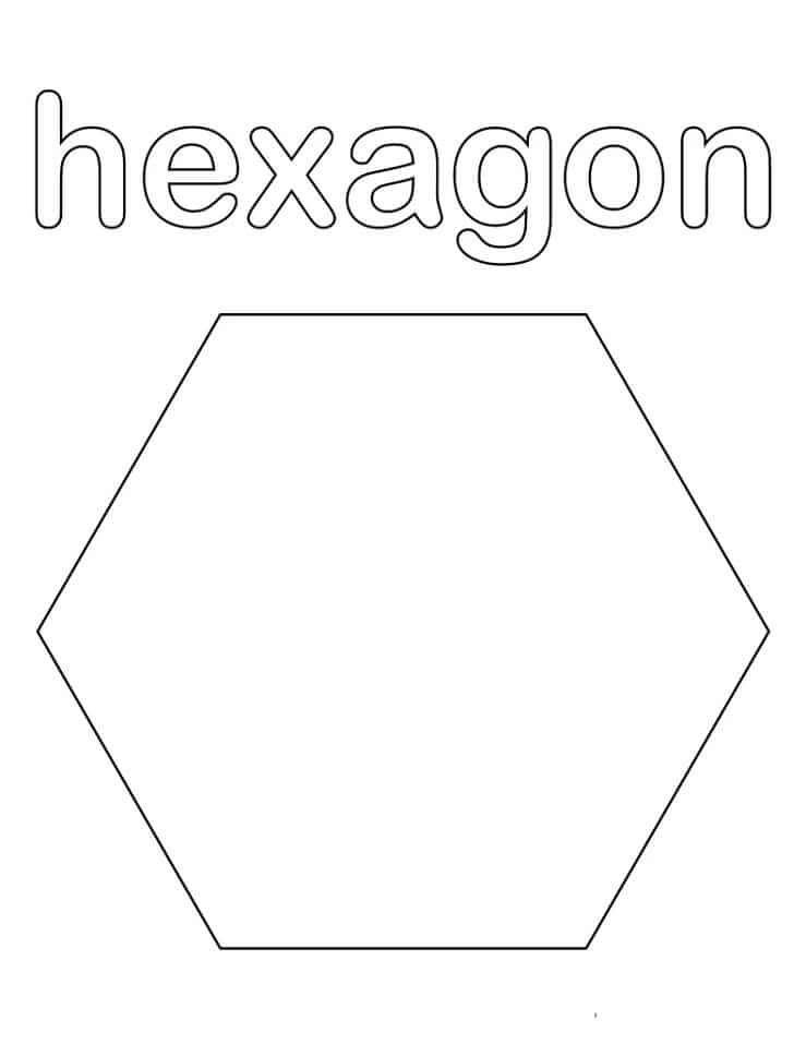 Hexagon para colorear imprimir e dibujar â