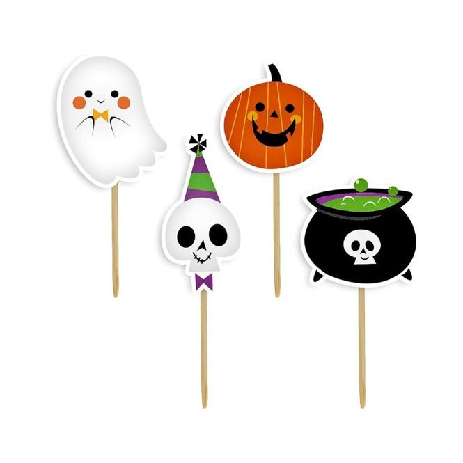 Fun halloween pc cupcake topper picks set