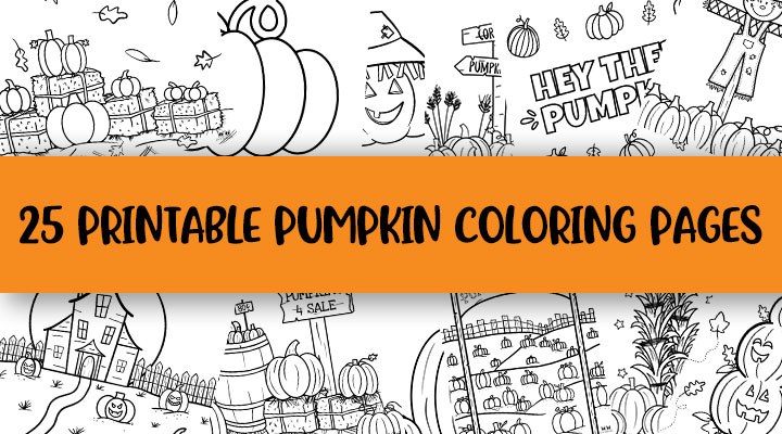 Free printable pumpkin coloring pages sheets