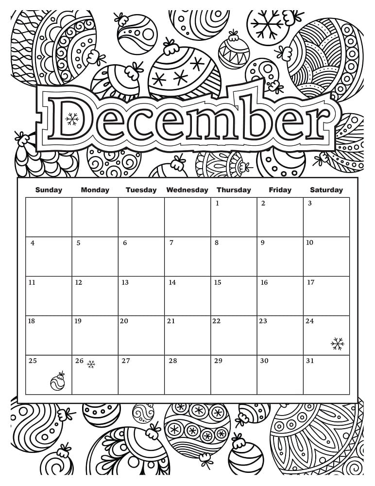 December calendar fãrbung seite