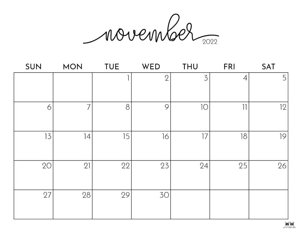 November calendars