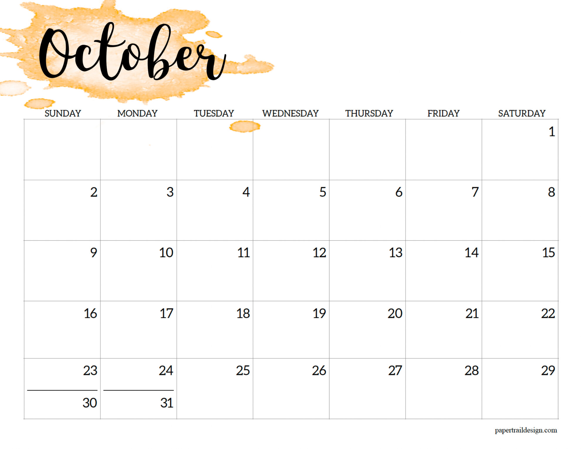 Calendar printable