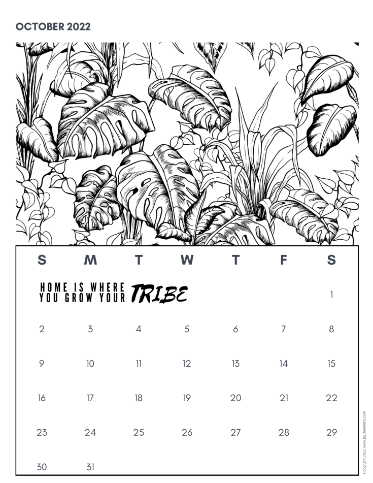 Monthly calendar