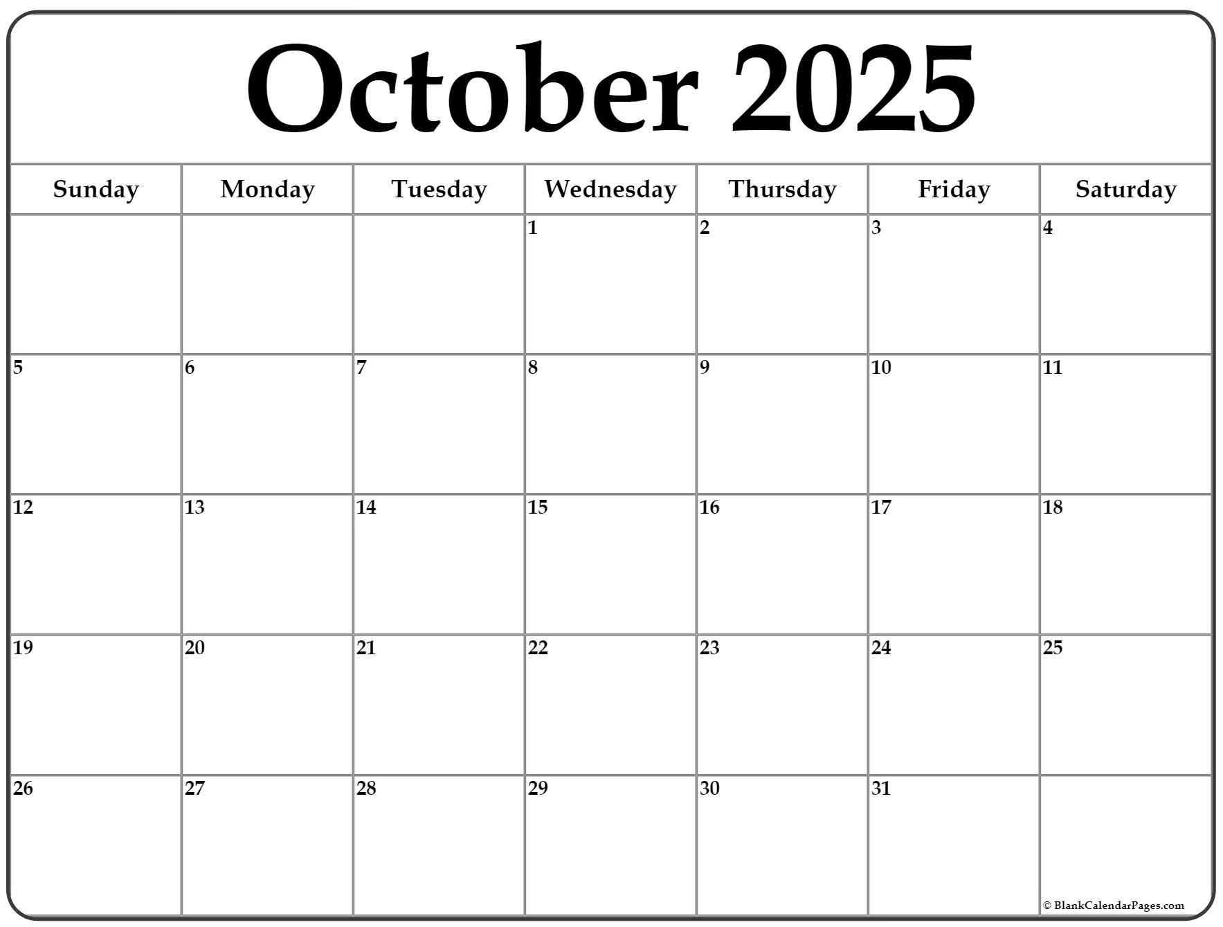 October calendar free printable calendar