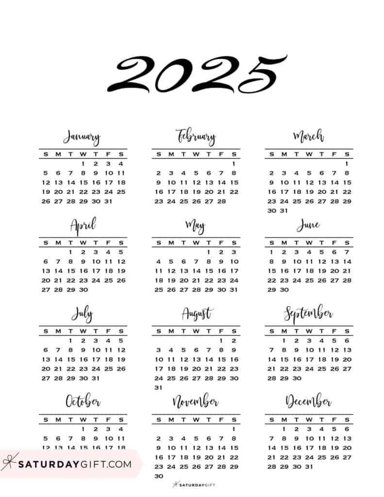 Calendar printable