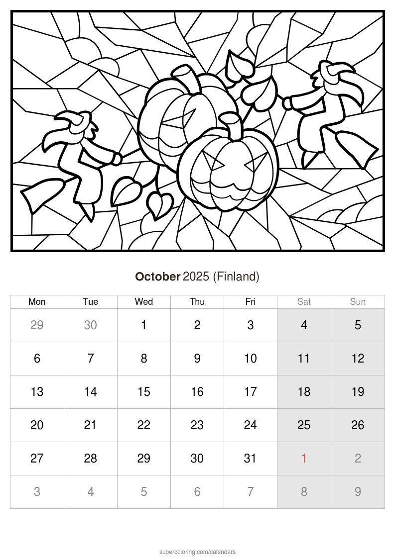 October calendar