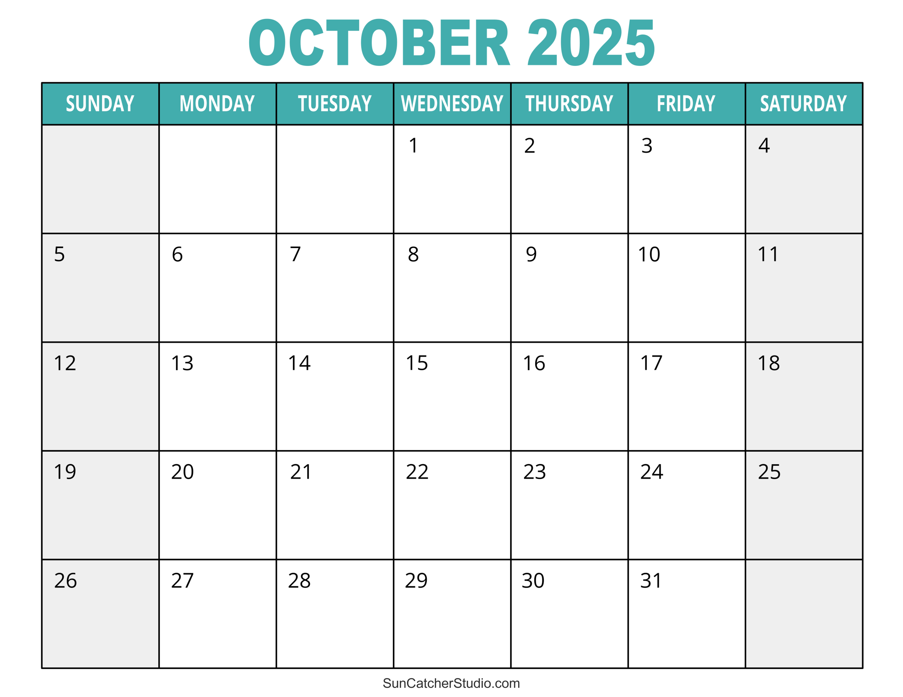 October calendar free printable â diy projects patterns monograms designs templates