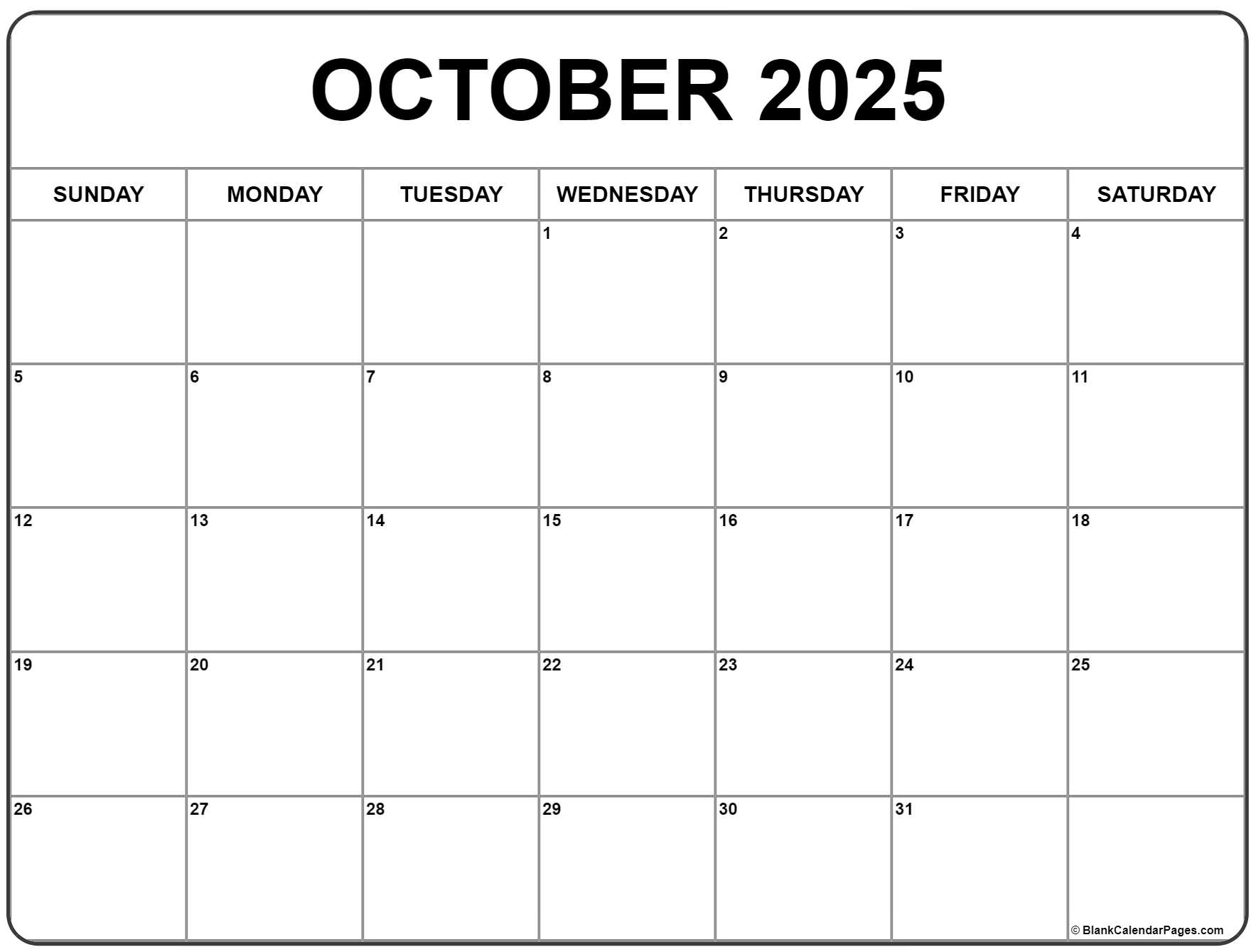 October calendar free printable calendar