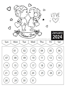 Free coloring calendar templates