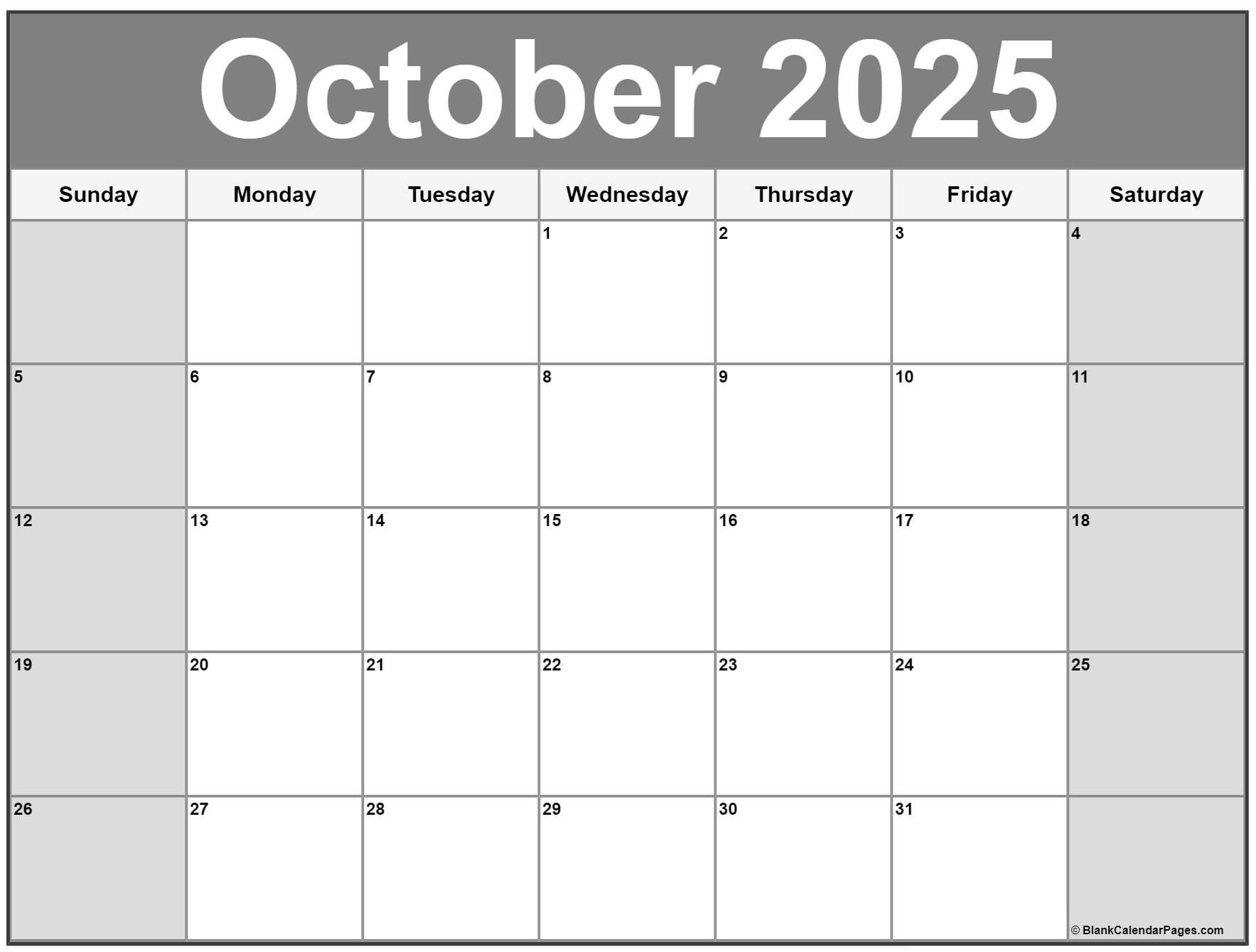 October calendar free printable calendar