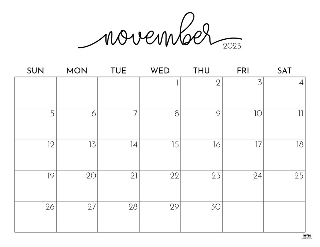 November calendars