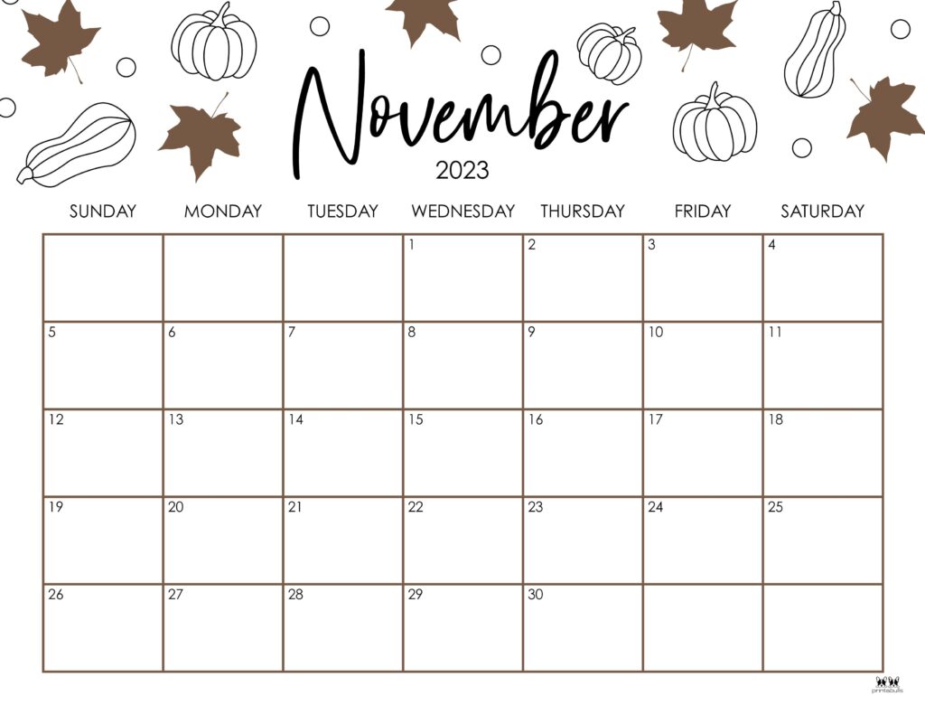 November calendars